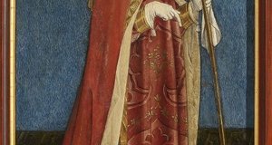 Gemälde "Heiliger Korbinian mit Bär" aus dem Jahr 1455